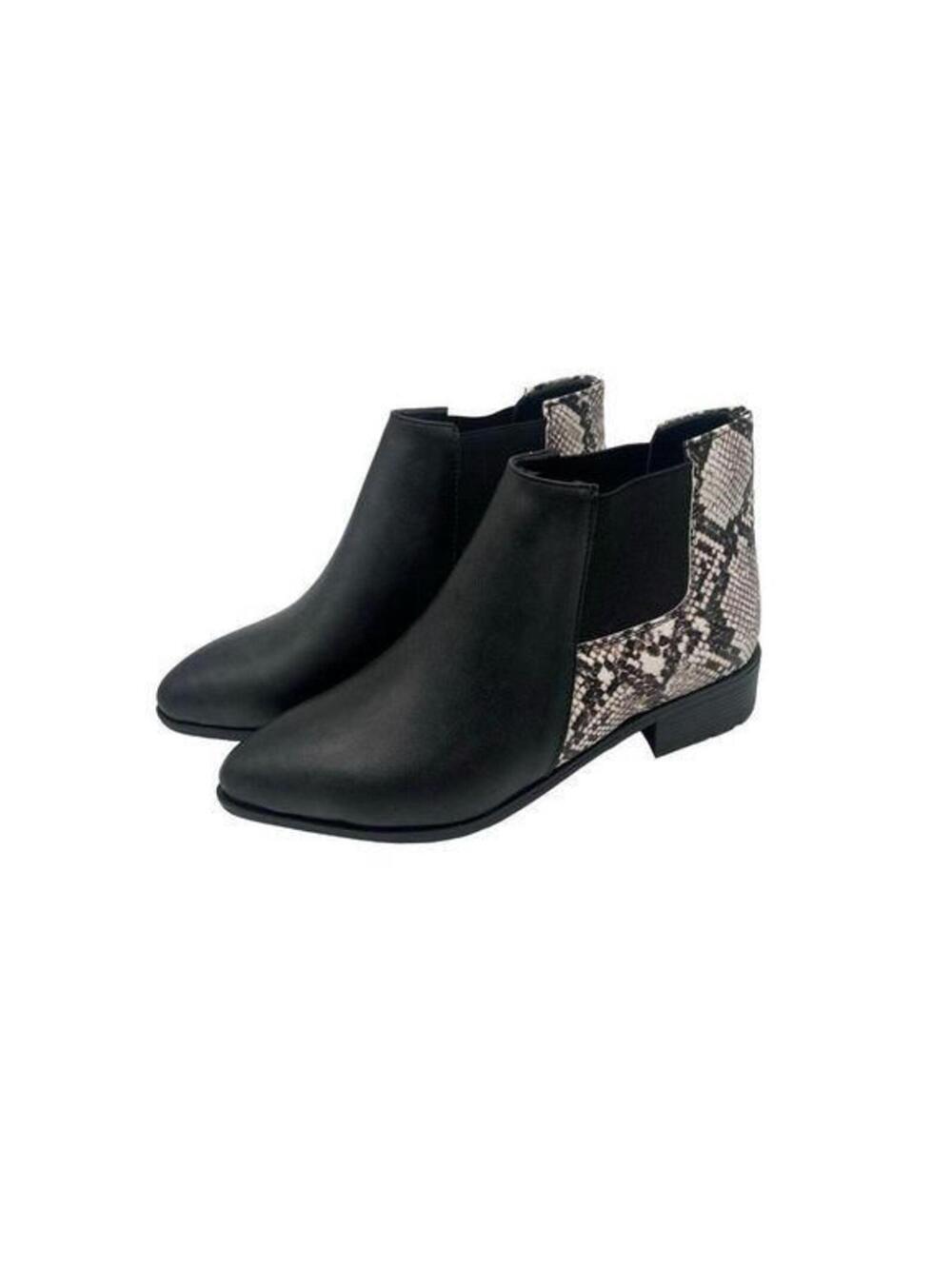 Stylish and Daring: Women’s Faux Snake Print Ankle Boots for the Bold Fashionist